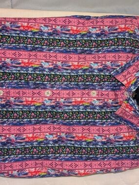 Daniel Cremieux Premium Denim Pink Multicolor Floral-Print Shirt